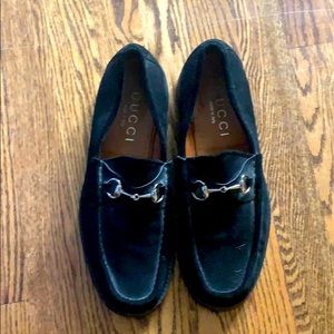 Men’s Gucci loafers black suede 91/2 D